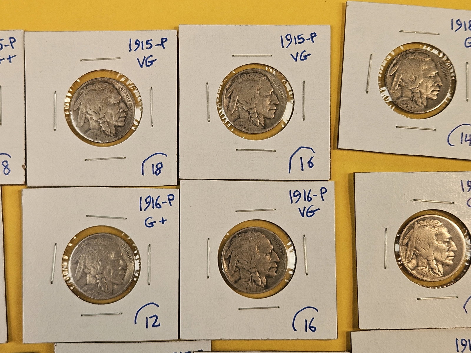 Fifteen mixed Buffalo Nickels - 3