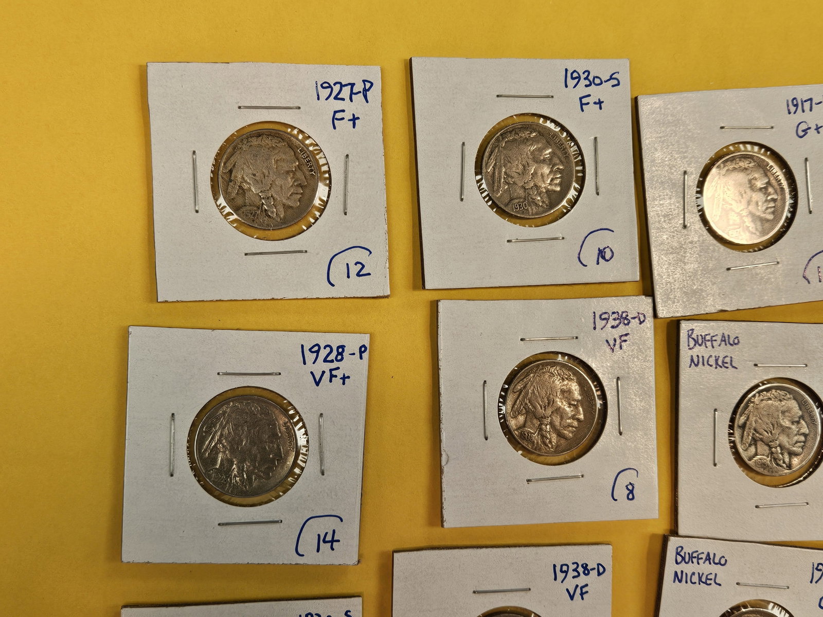 Fifteen mixed Buffalo Nickels - 2