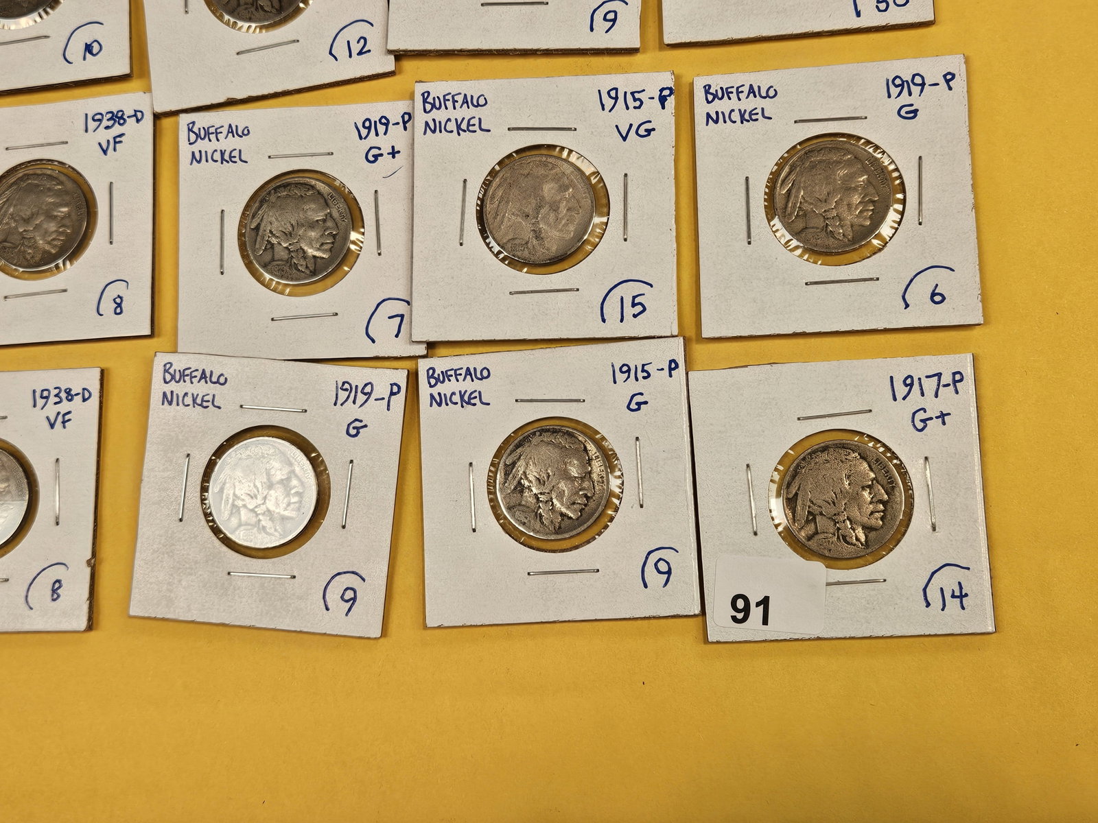 Fifteen mixed Buffalo Nickels - 6