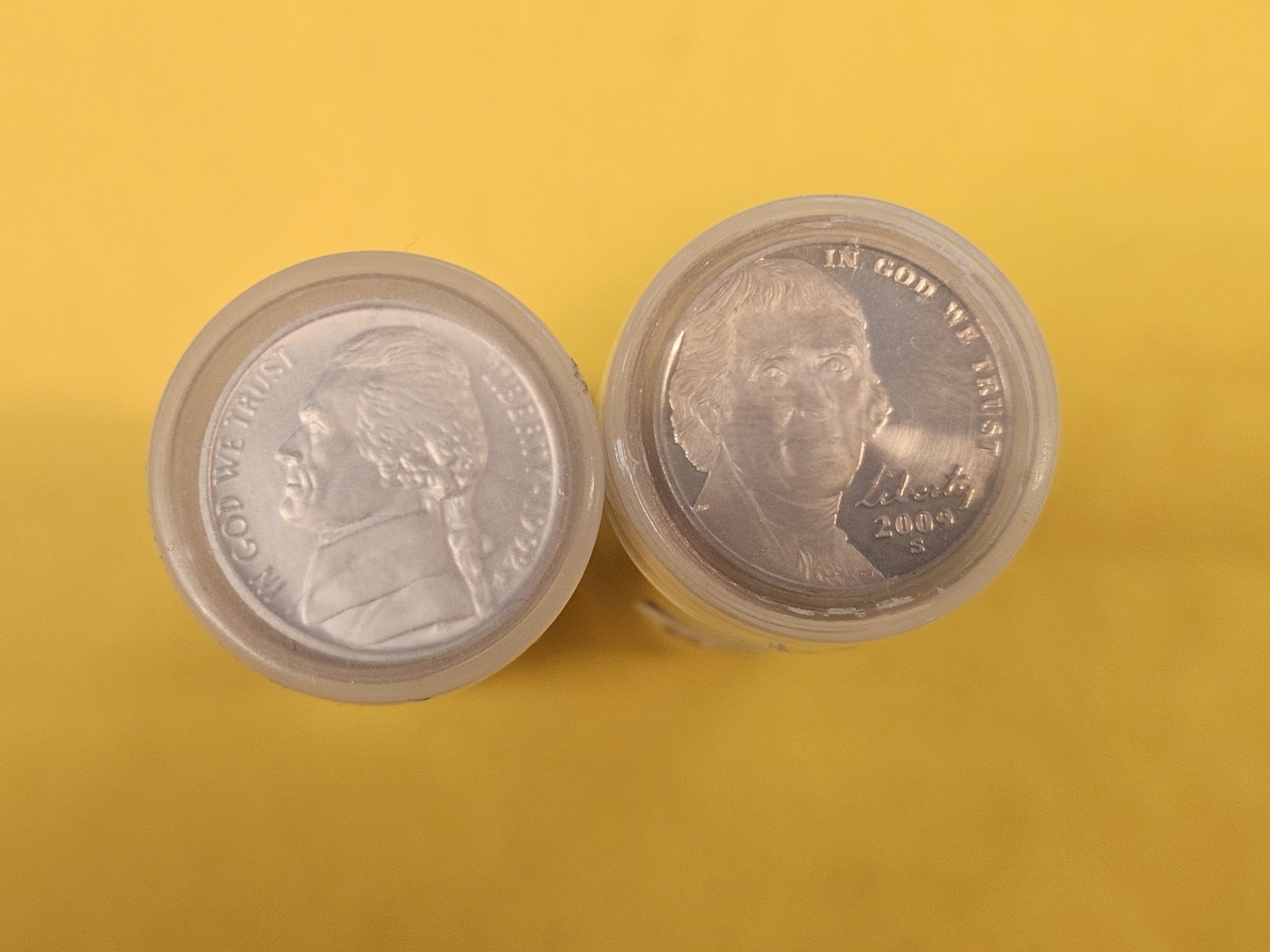 Two Full Rolls of Proof Jefferson Nickels (1 of 2)