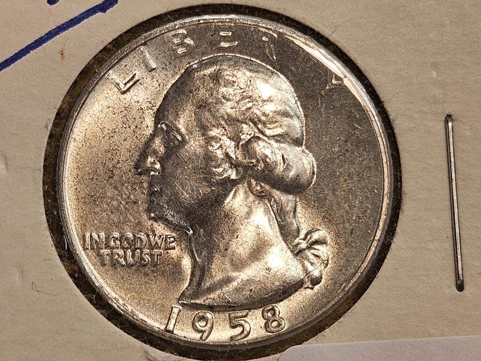 Variety! Very Choice Brilliant Uncirculated 1958 Washington Quarter (1 of 4)