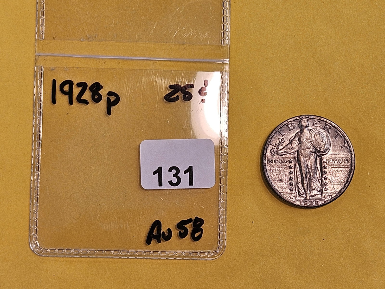 Bright About Uncirculated - 58 Standing Liberty Quarter - 2