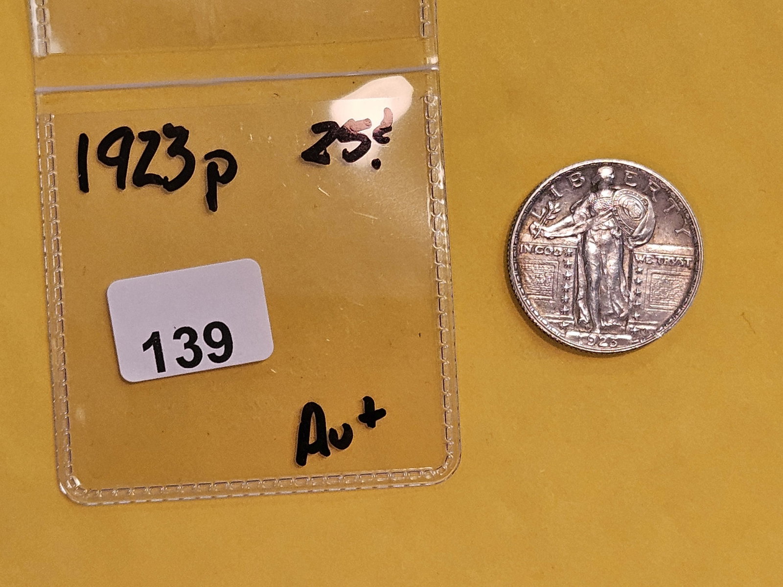 Brilliant About Uncirculated plus 1923 Standing Liberty Quarter - 2