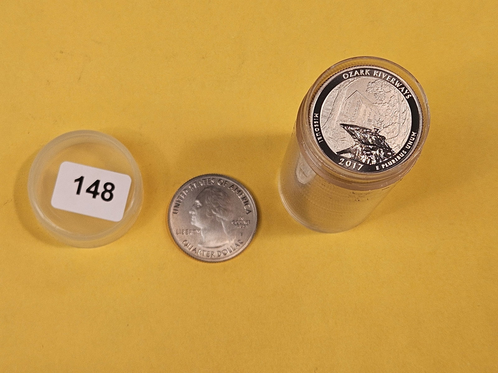 FULL ROLL of Uncirculated Washington Quarters: Ends show 2017-S Enhanced Uncirculated. Top couple are same. We didn't check or search the rest