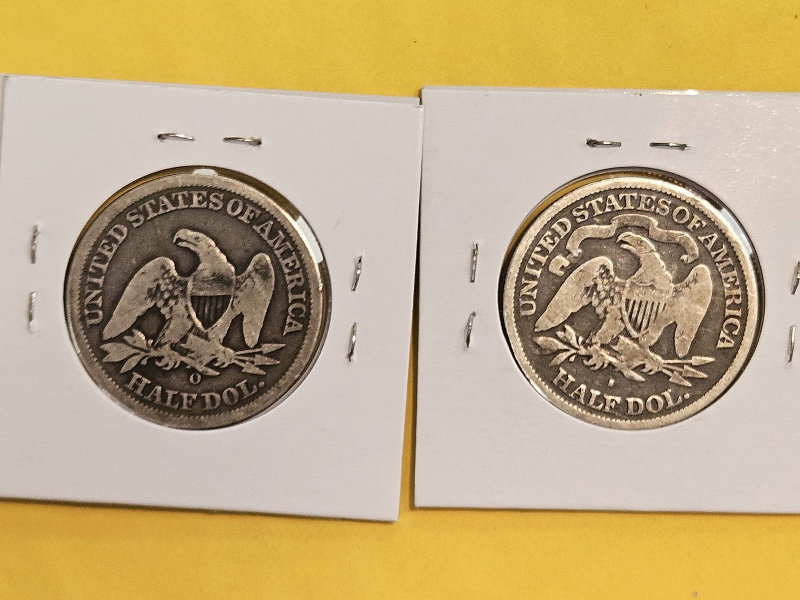 1854-O and 1877-S Seated Liberty silver Half Dollars - 2