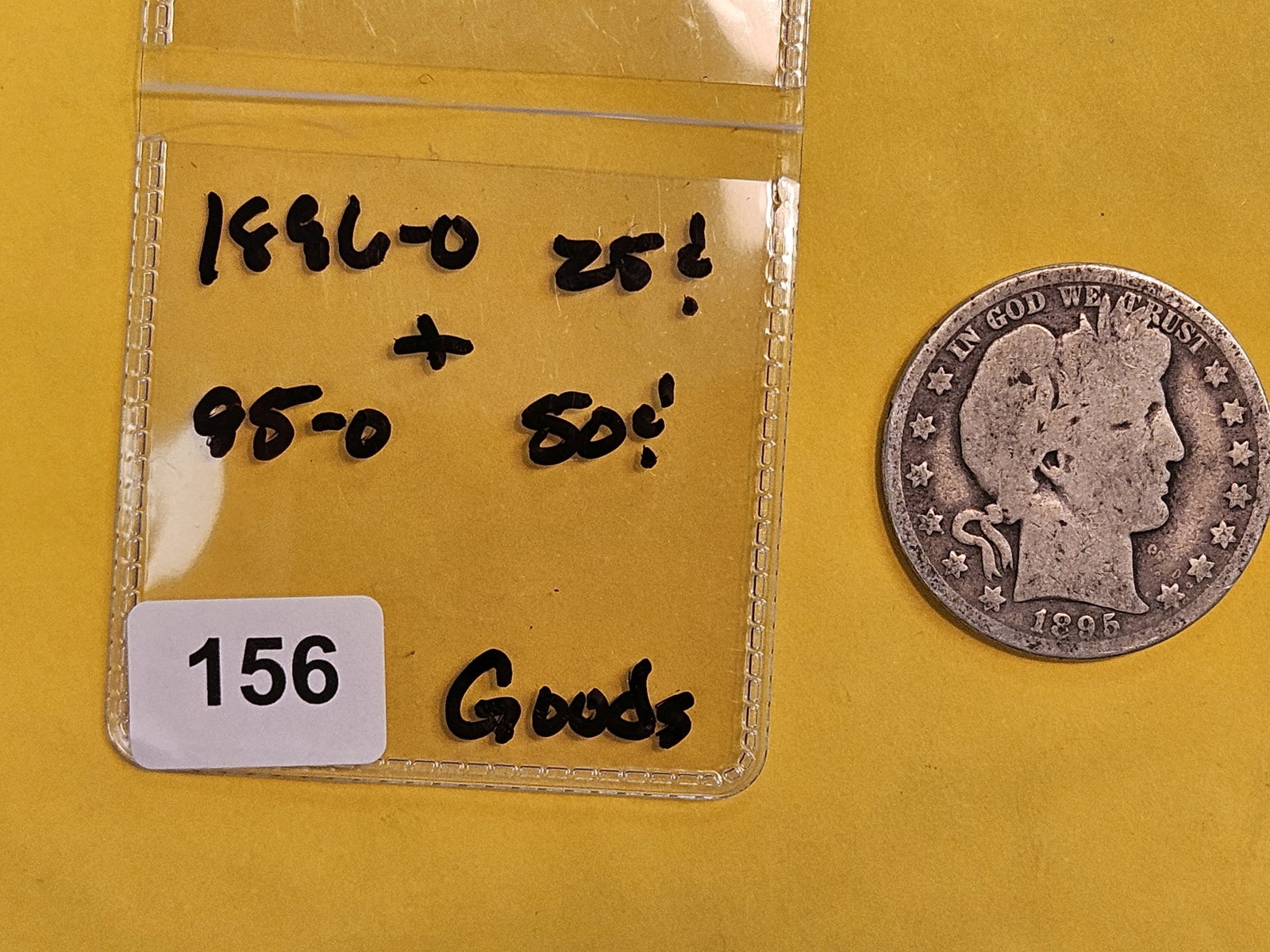 Semi-key 1895-O Barber silver Half Dollar - 2