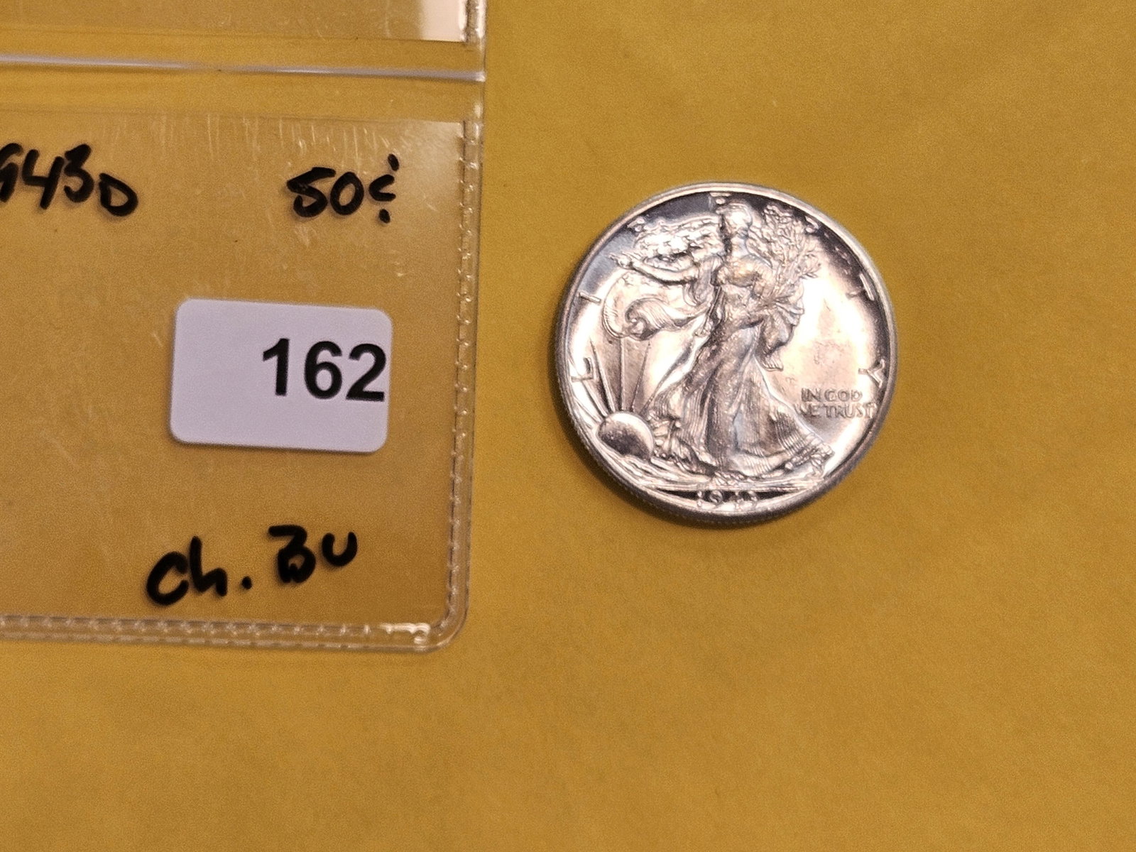 Choice Brilliant Uncirculated plus 1943-D Walking Liberty half Dollar - 2