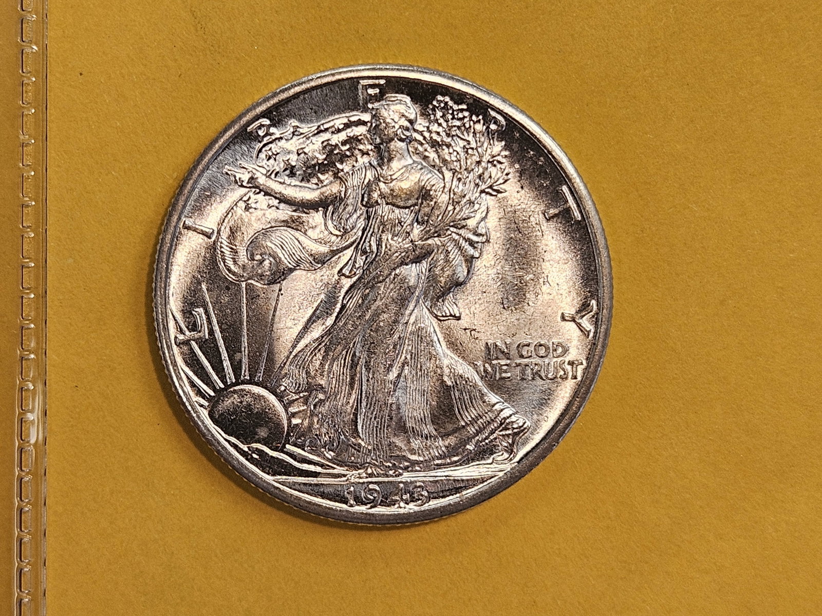 Choice Brilliant Uncirculated plus 1943-D Walking Liberty half Dollar - 5