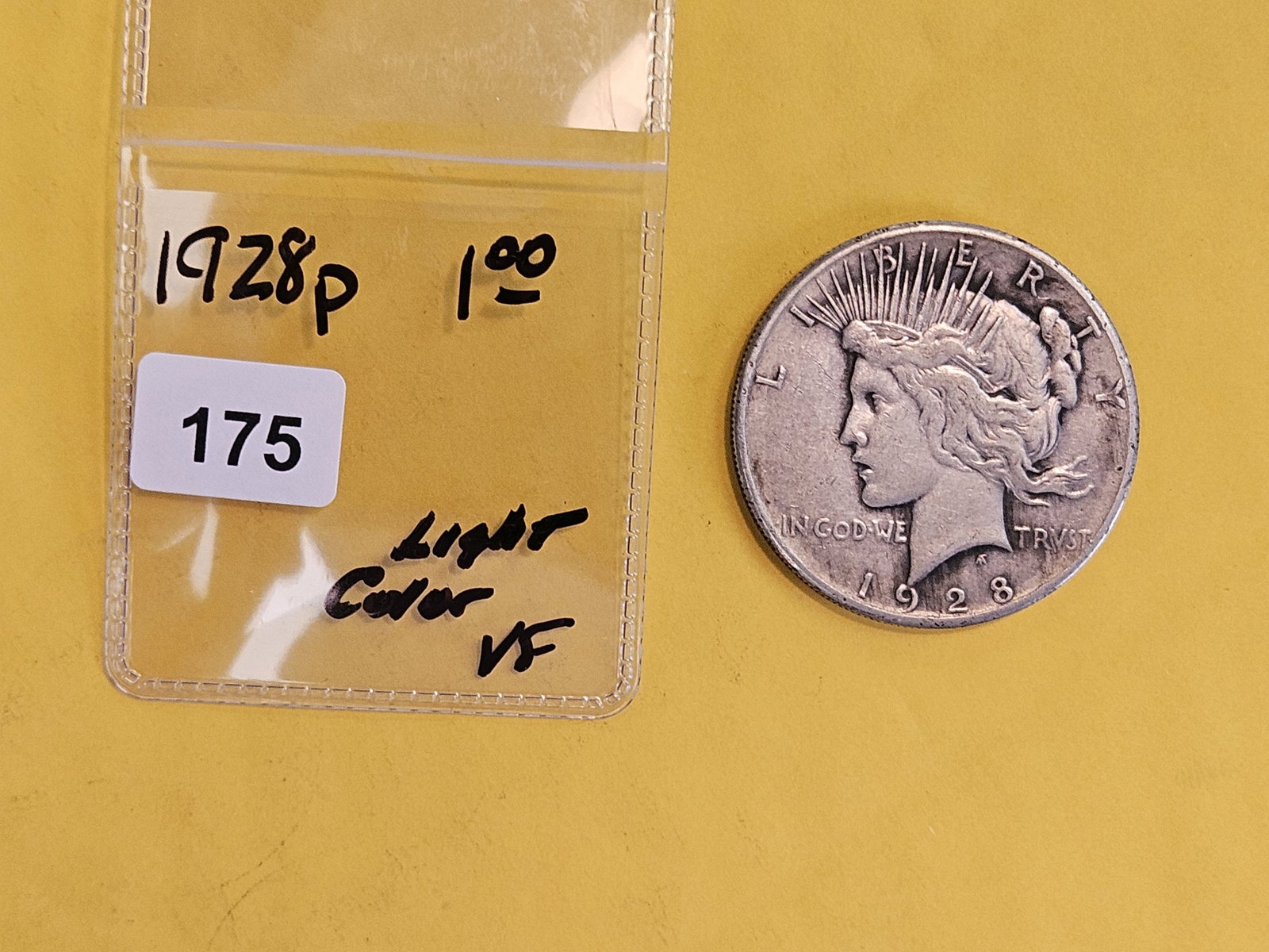 ** KEY DATE ** 1928 Peace Silver Dollar in Very Fine - 2