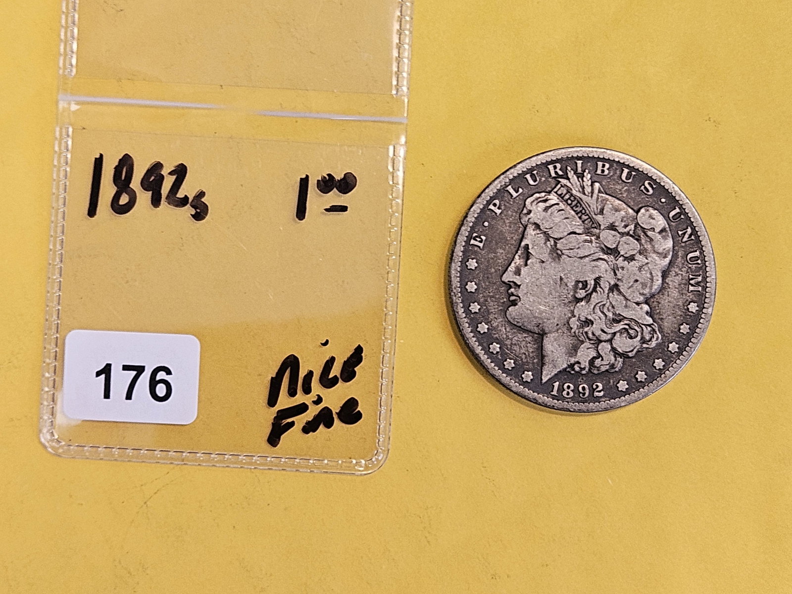 Better Date 1892-S Morgan silver Dollar - 2