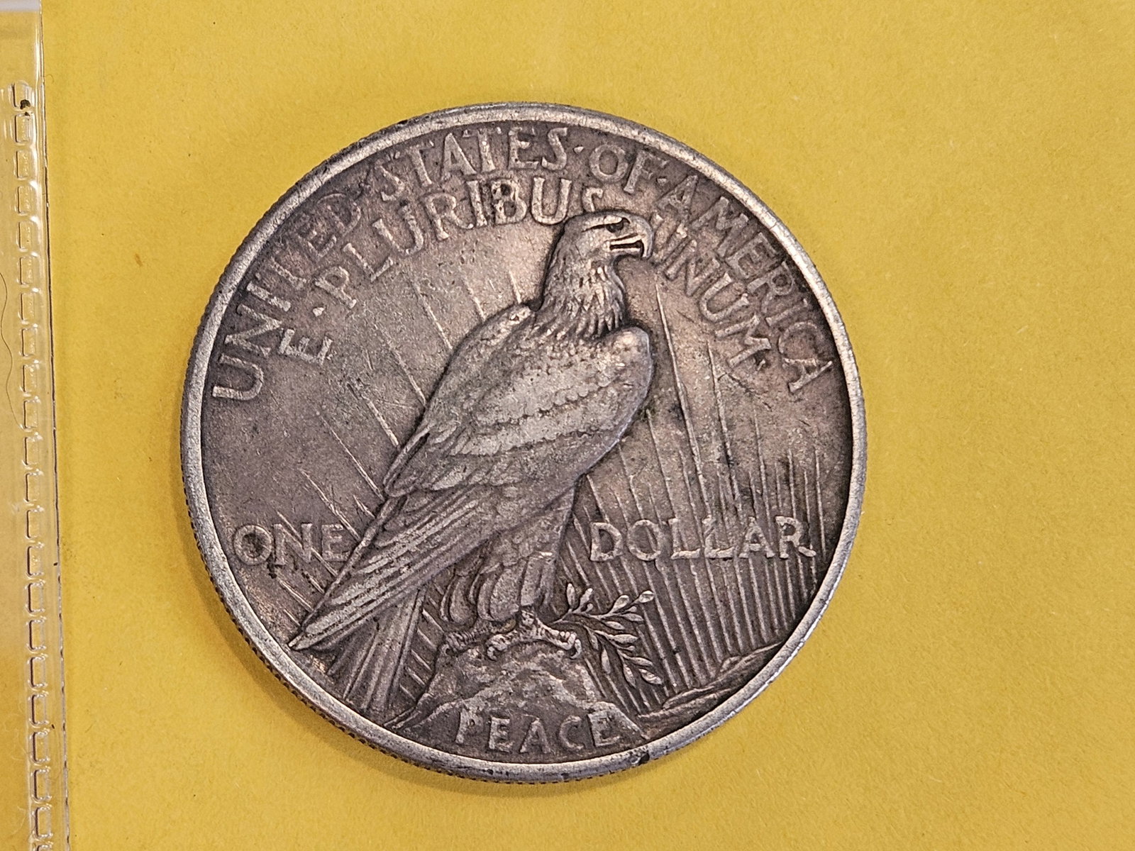 ** KEY DATE ** 1921 Peace Silver Dollar in About Uncirculated - 3