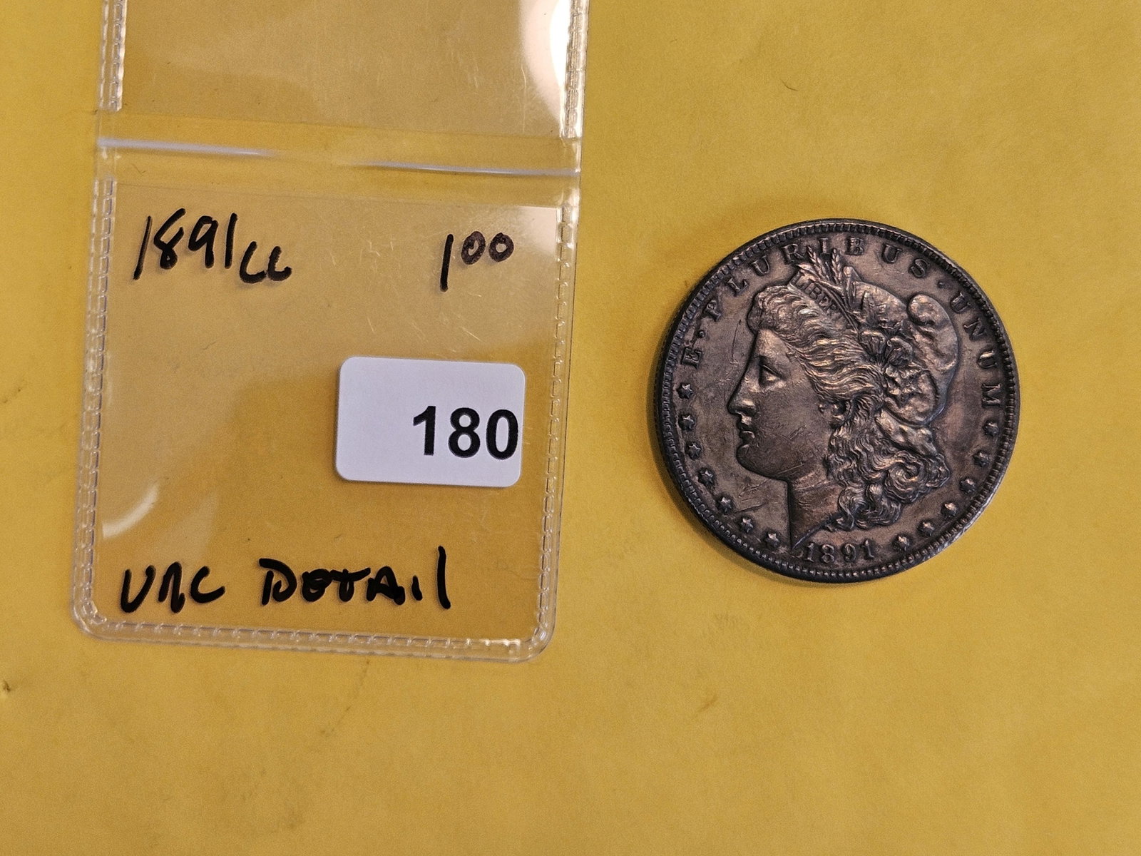 ** KEY DATE ** 1891-CC Morgan Dollar in Uncirculated - details - 2