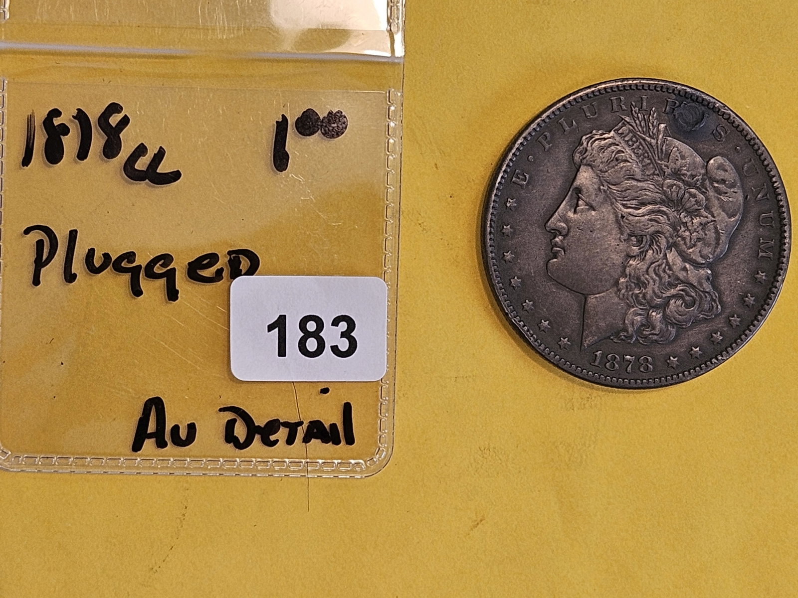 ** KEY DATE ** 1878-CC Morgan Dollar in About Uncirculated - details - 2