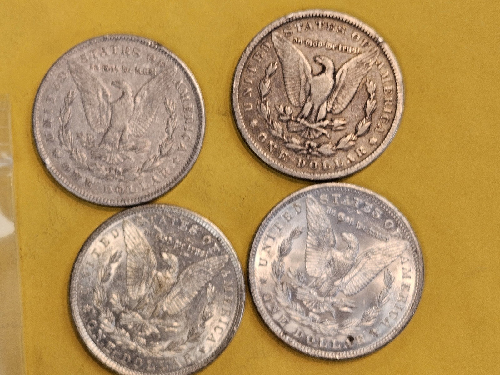 Four Morgan Silver Dollars - 2