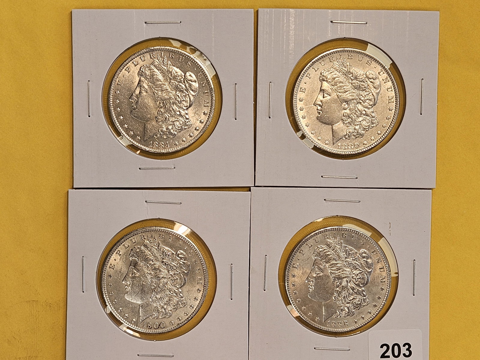 Four Brilliant About Uncirculated Morgan Silver Dollars: Mixed.