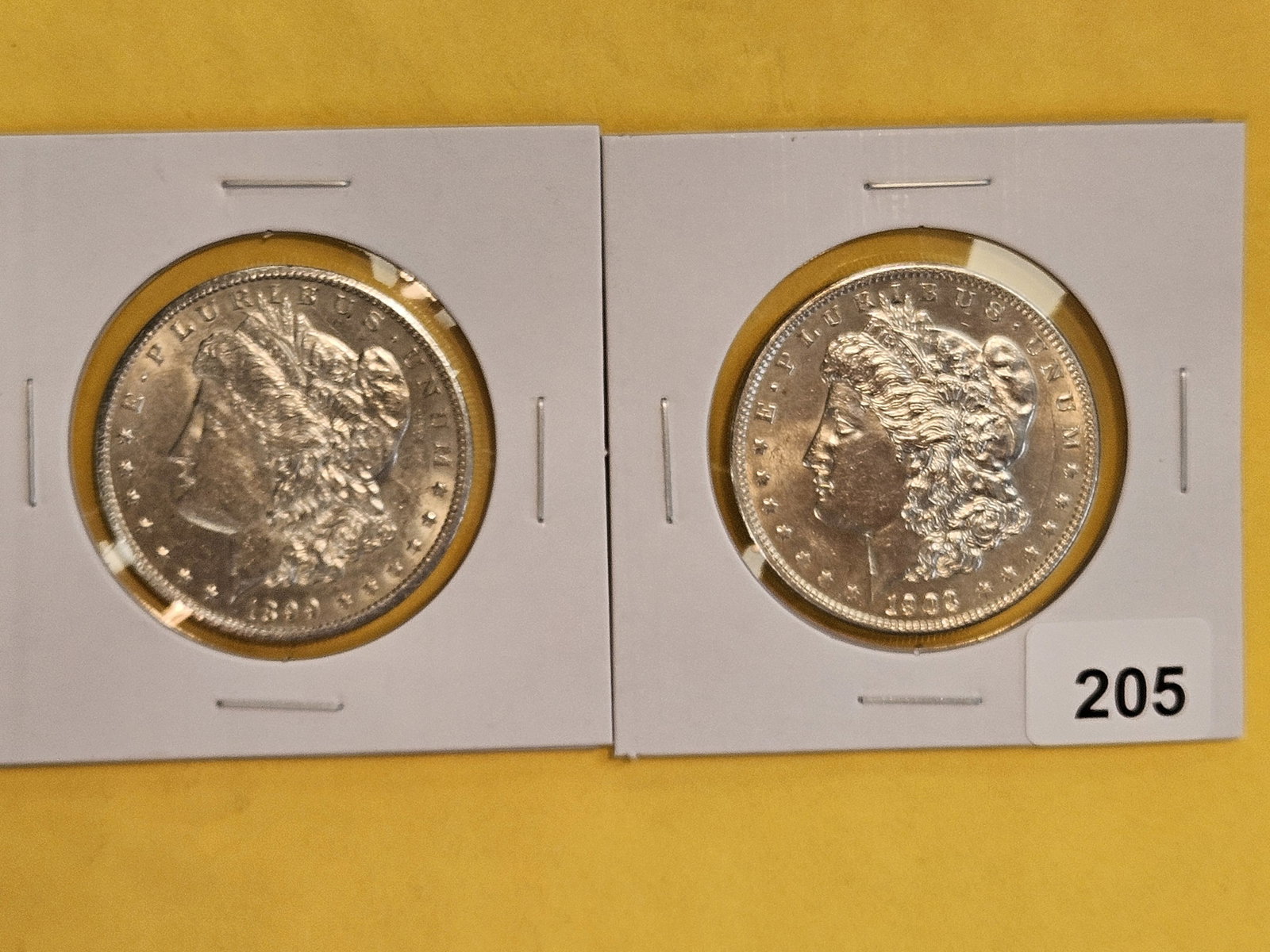 Two Brilliant About Uncirculated Morgan Silver Dollars: Mixed.