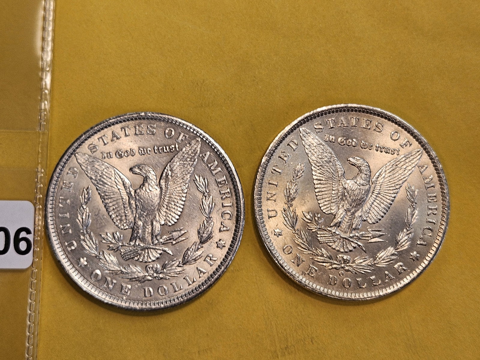 Two Brilliant About Uncirculated Morgan Silver Dollars - 3