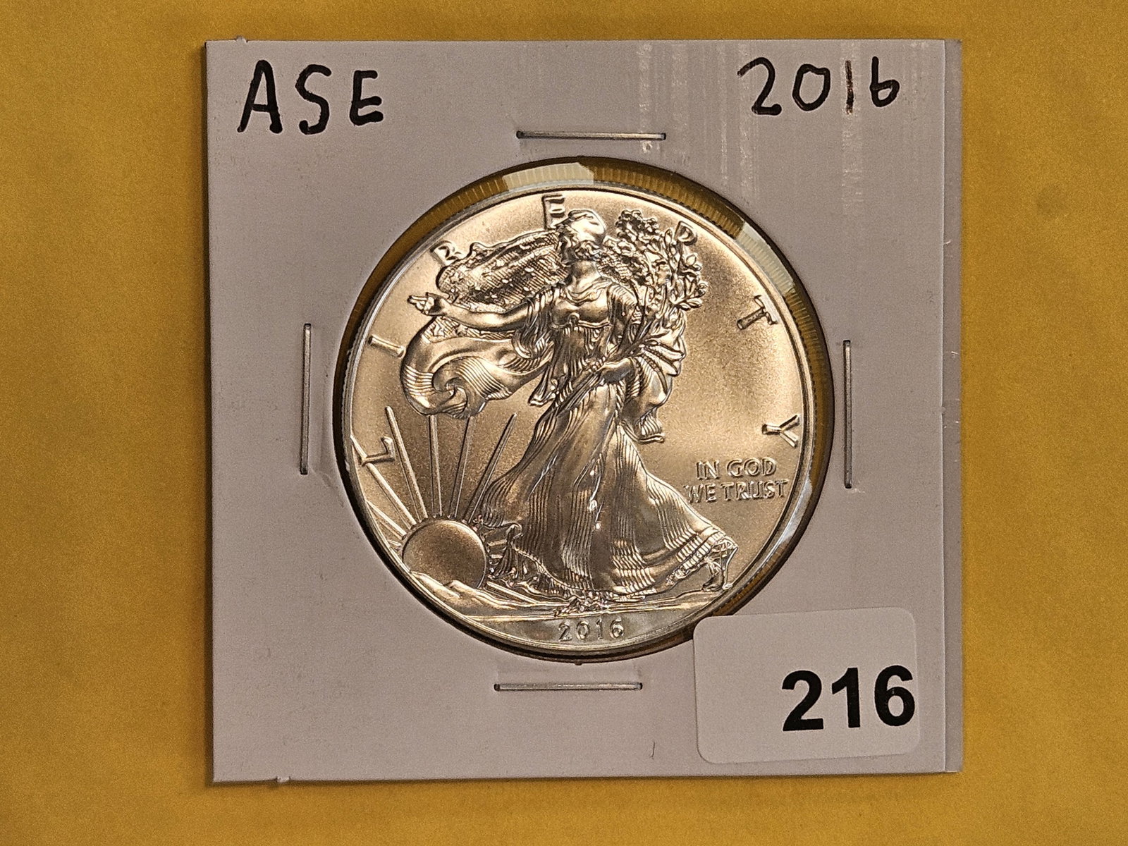 GEM Brilliant Uncirculated 2016 American Silver Eagle: Roll Fresh