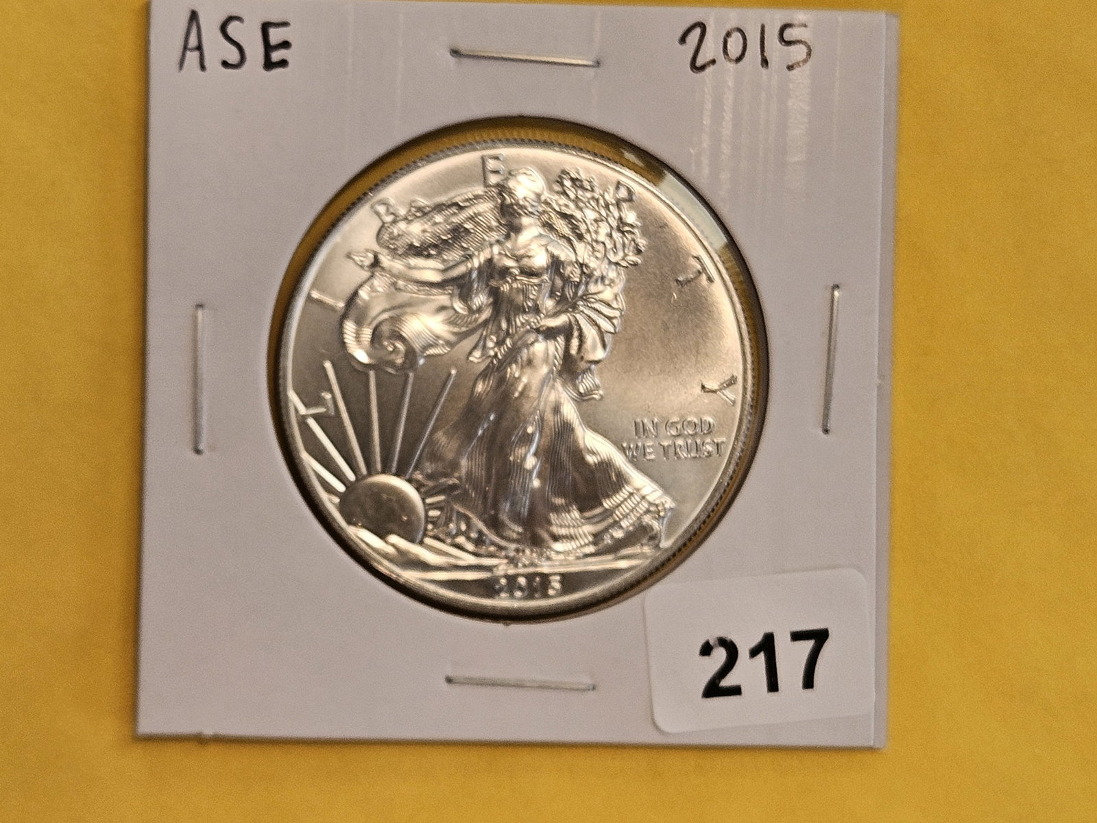 GEM Brilliant Uncirculated 2015 American Silver Eagle: Roll Fresh