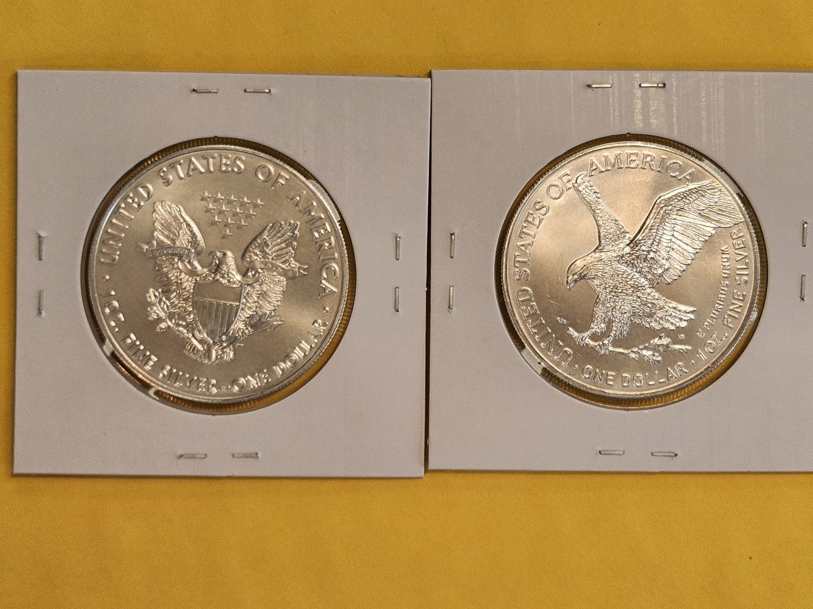 Two GEM Brilliant Uncirculated 2021 American Silver Eagles - 2