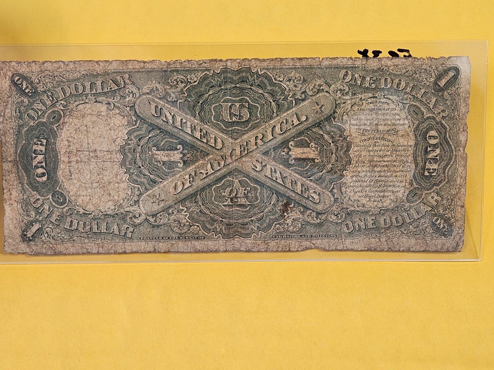 Series of 1917 One Dollar Large Size Legal Tender - 2