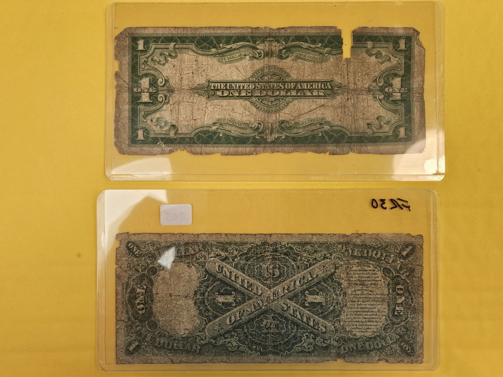 Two Large Size One Dollar US Notes - 3
