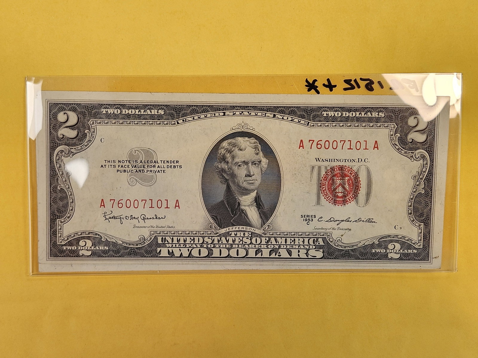 Two Crisp Uncirculated $2 US Red Seal Notes - 2