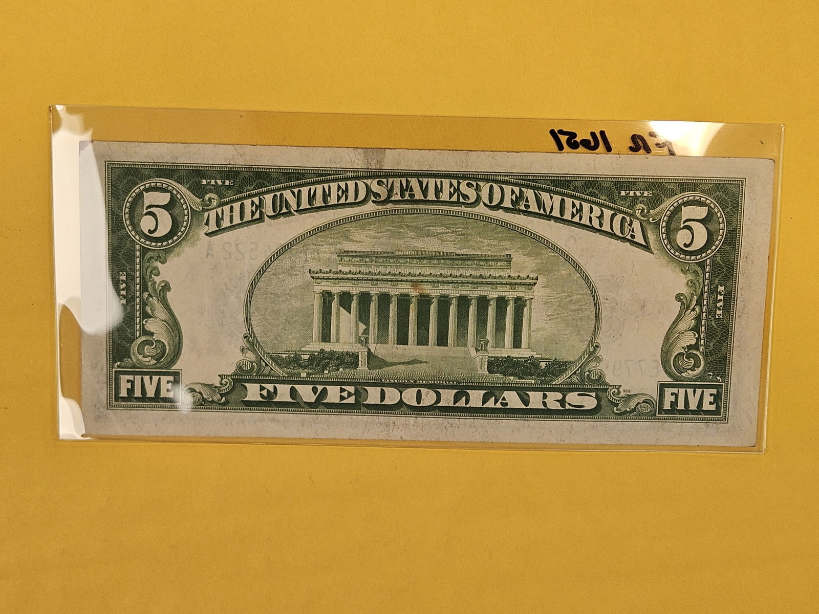 Crisp About Uncirculated plus 1934-A Five Dollar Silver Certificate - 2