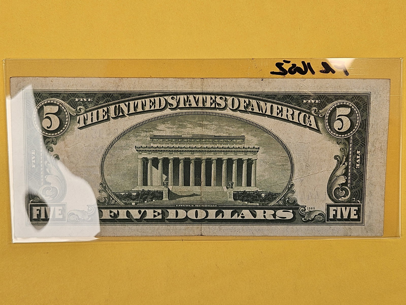 Series of 1934-B Five Dollar Silver Certificate in Extra fine - 2