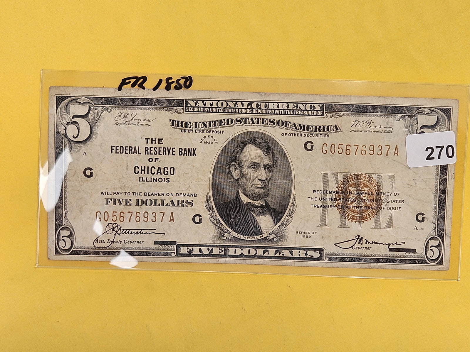 Series of 1929 Five Dollar National Currency (1 of 2)
