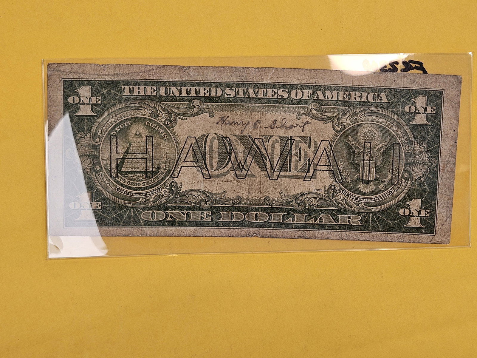 Series of 1935-A One Dollar Silver Certificate HAWAII - 2