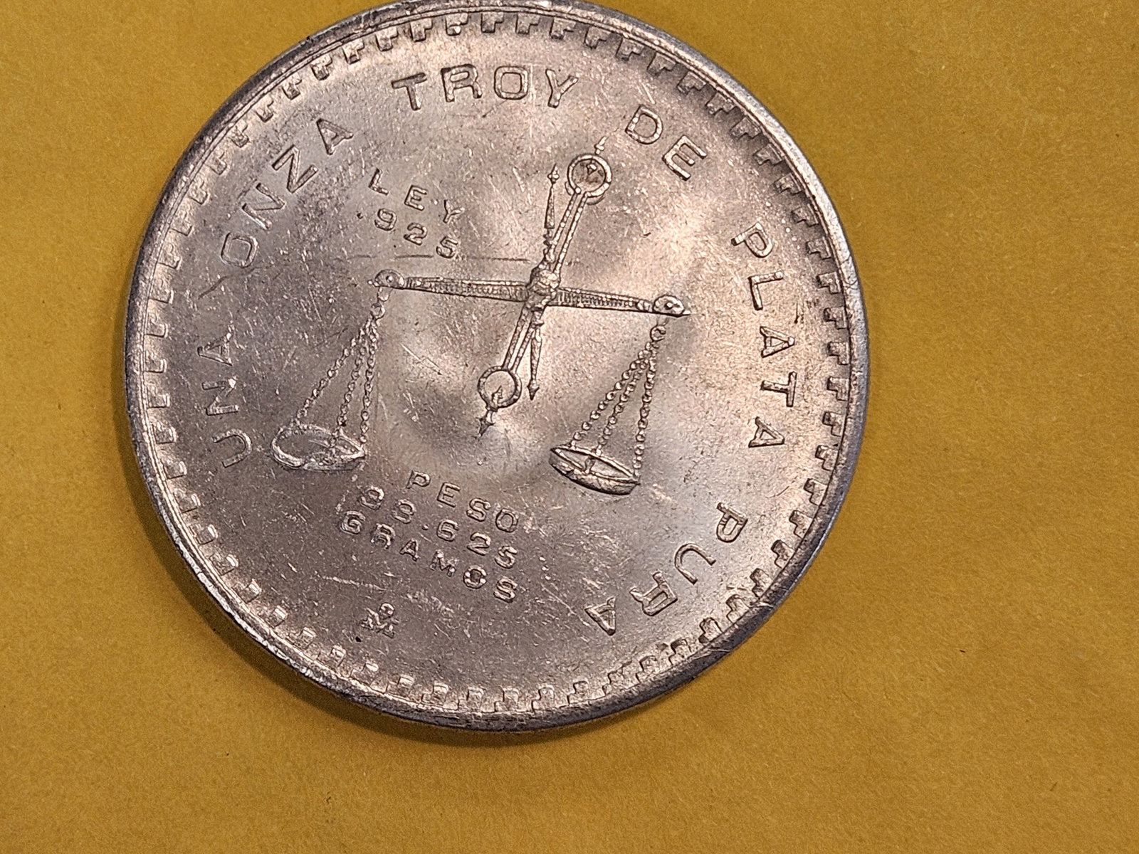 Brilliant Uncirculated 1980 Mexico silver Onza - 2