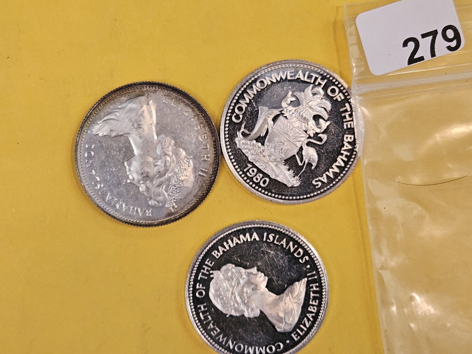 Three silver coins from the Bahamas - 3