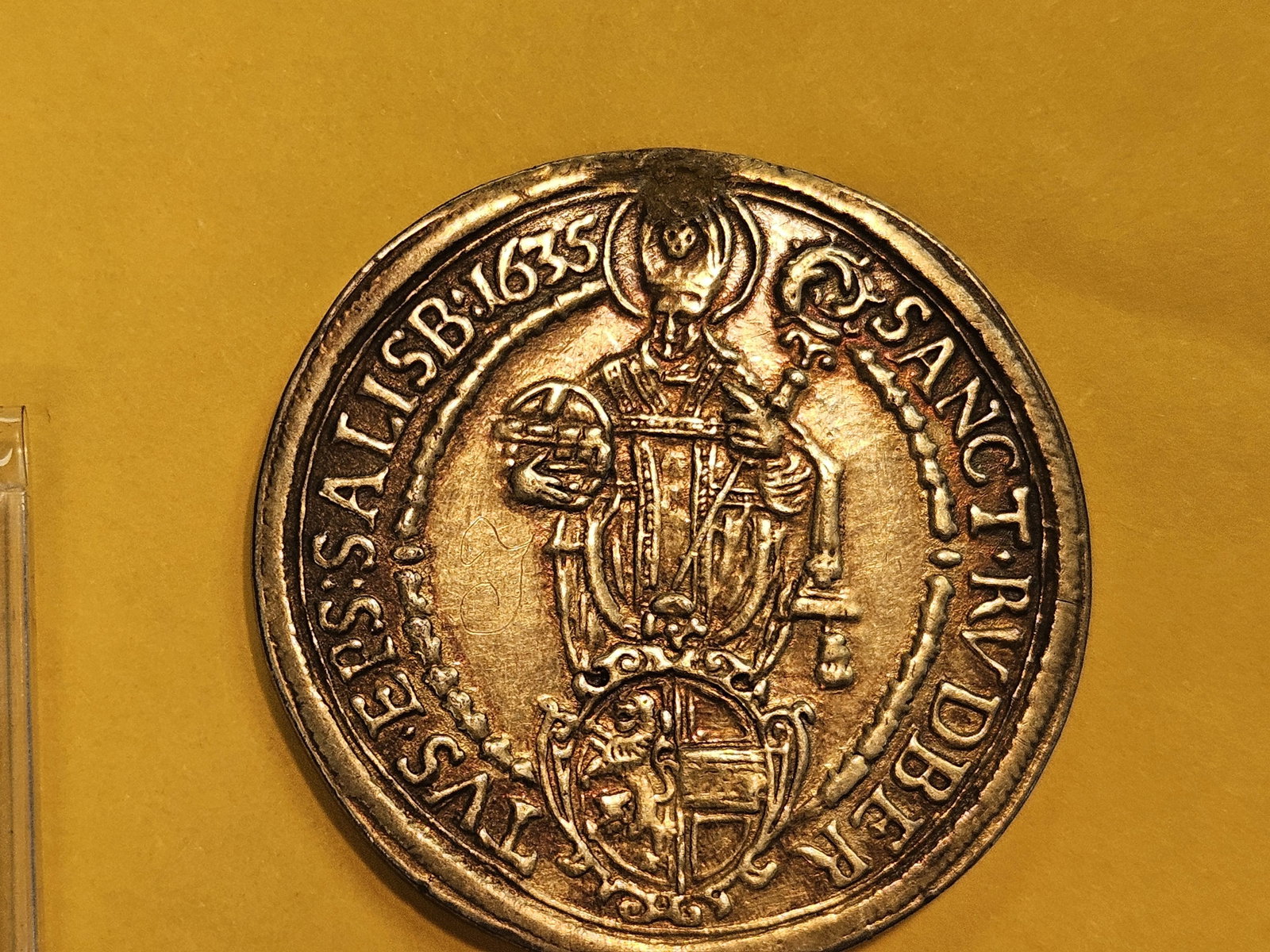 ** 1635 Salzburg silver Thaler in About Uncirculated - details - 7