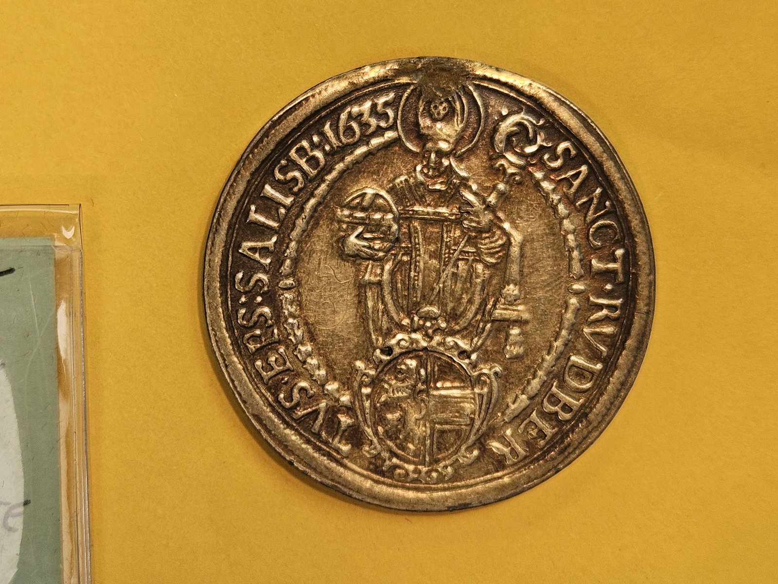 ** 1635 Salzburg silver Thaler in About Uncirculated - details - 8