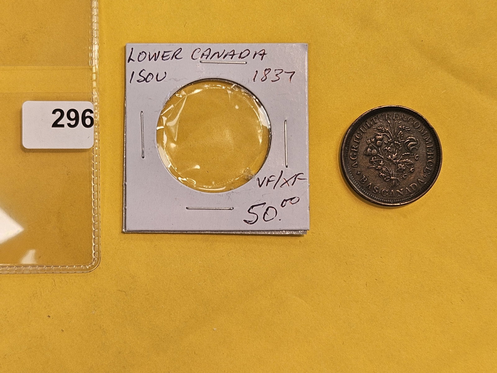 1837 Lower Canada 1 sou - 2