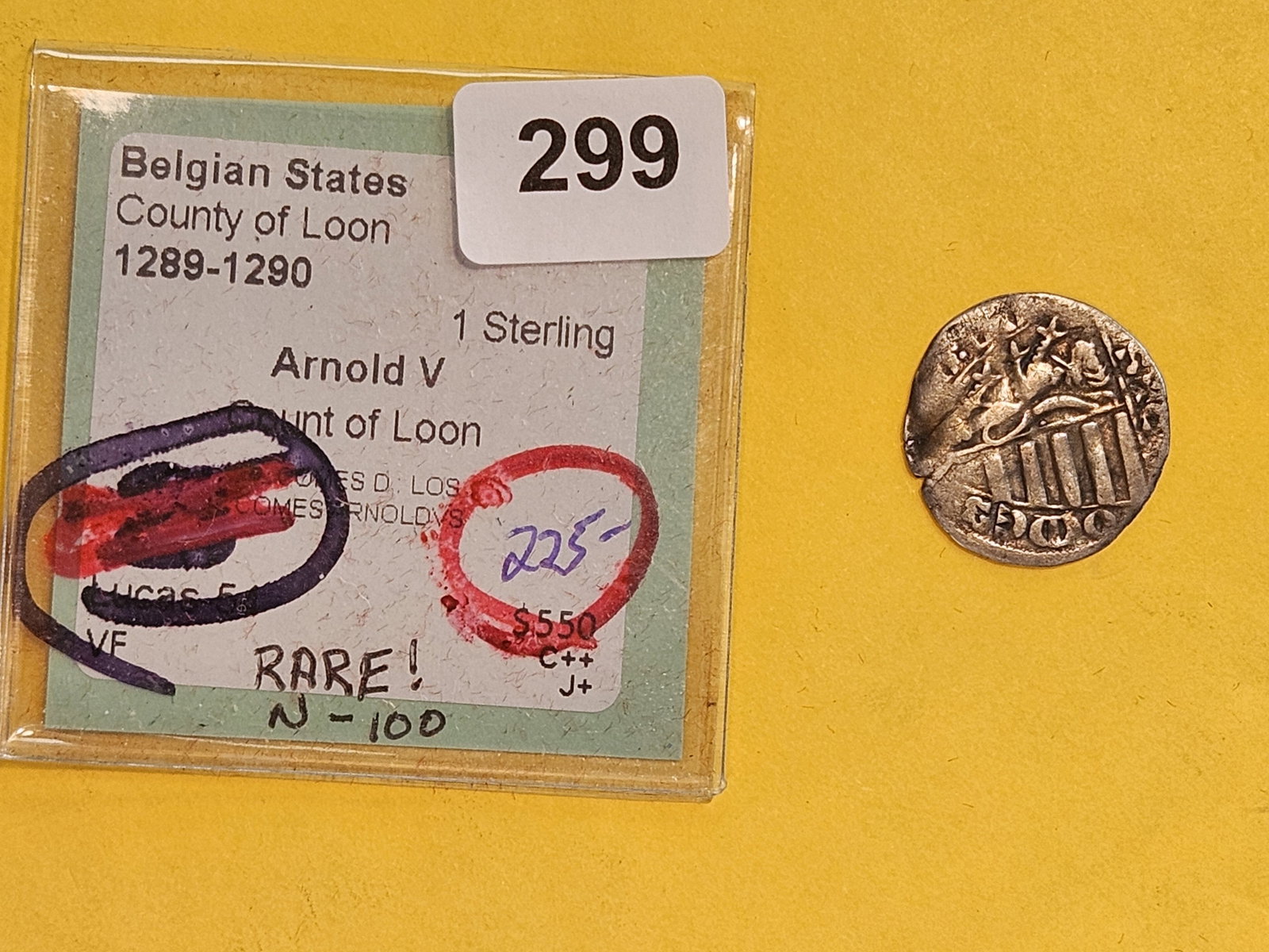 * Scarce! 1289 - 1290 Belgian States silver 1 Sterling - 2
