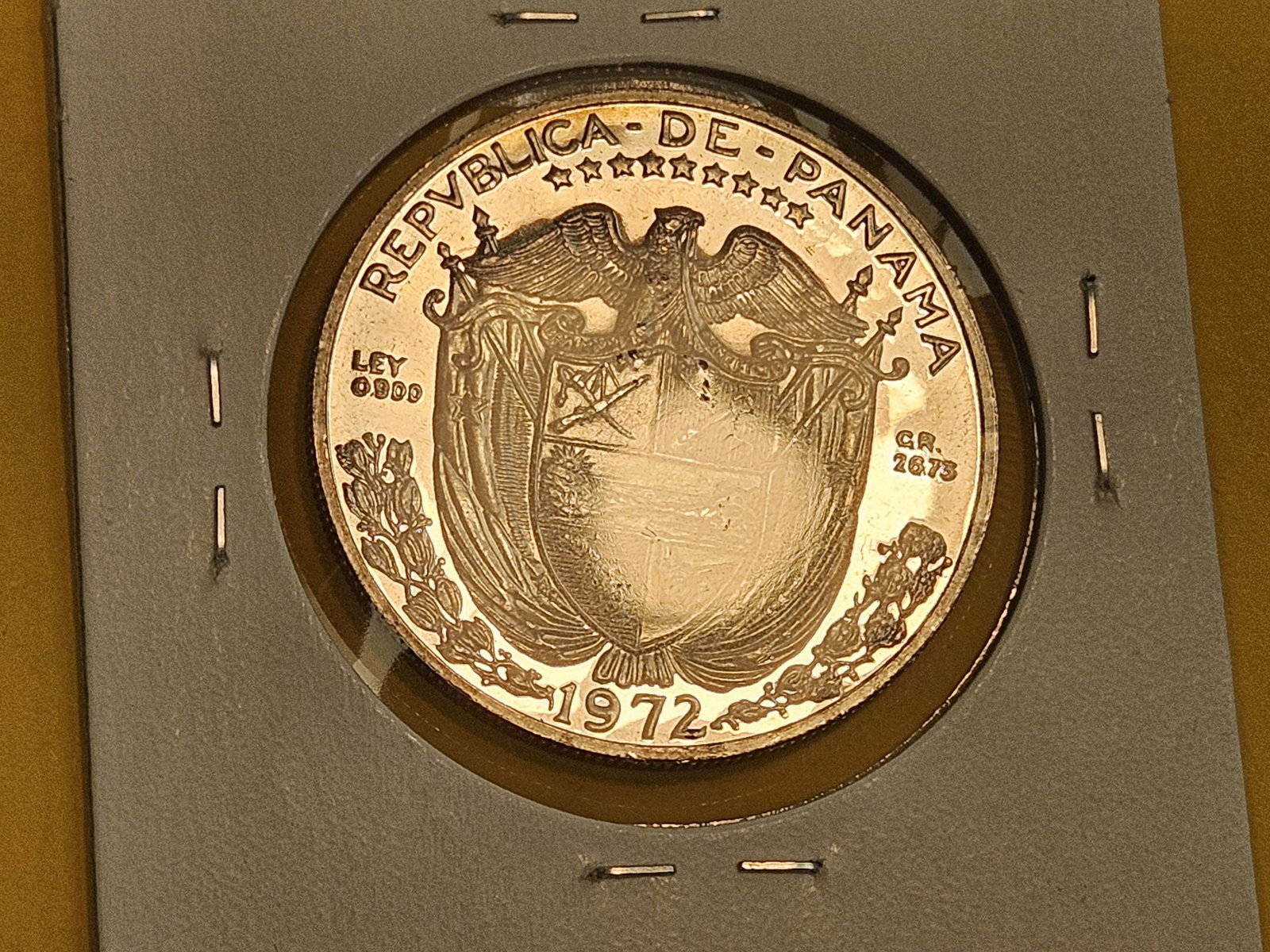 GEM Proof 1972 Panama 1 balboa - 4