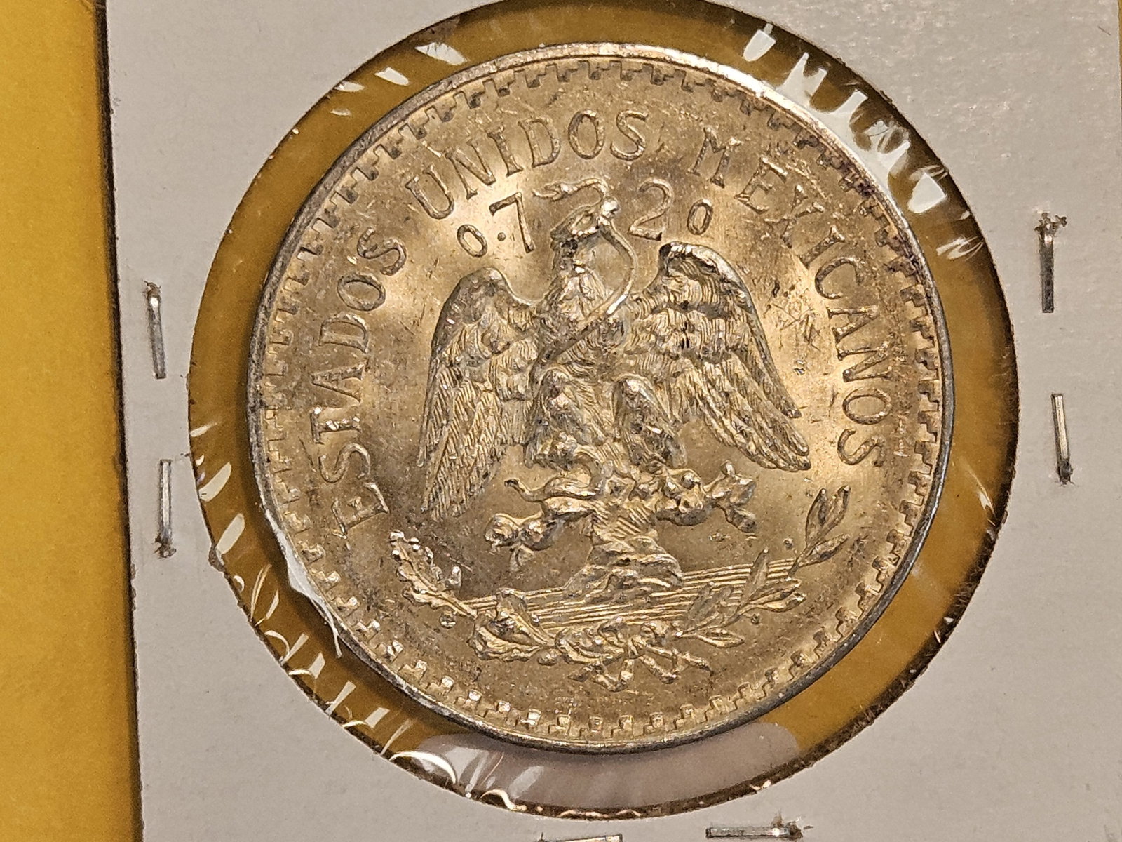 Brilliant Uncirculated plus 1943 Mexico silver peso - 4