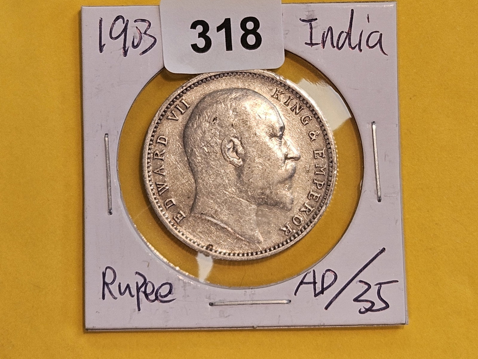 1903 British-India silver rupee - 2