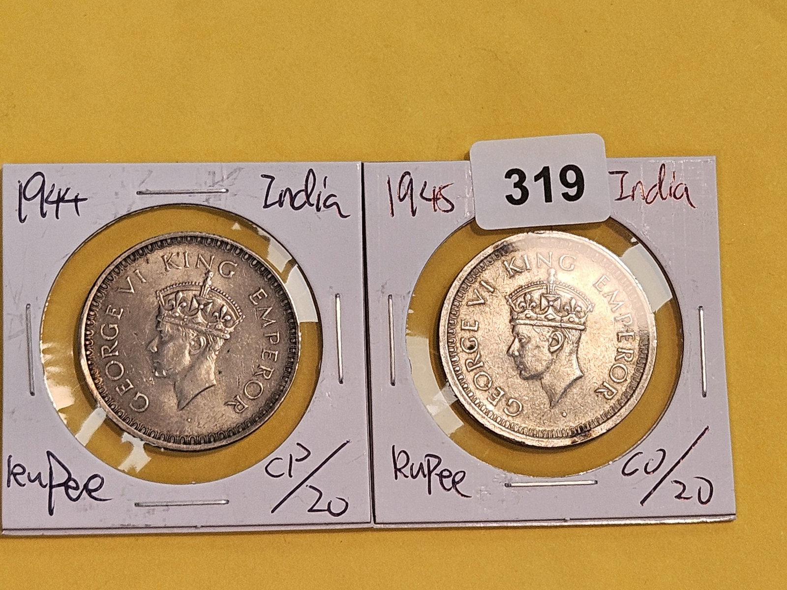 Two brilliant British-India Rupee - 2