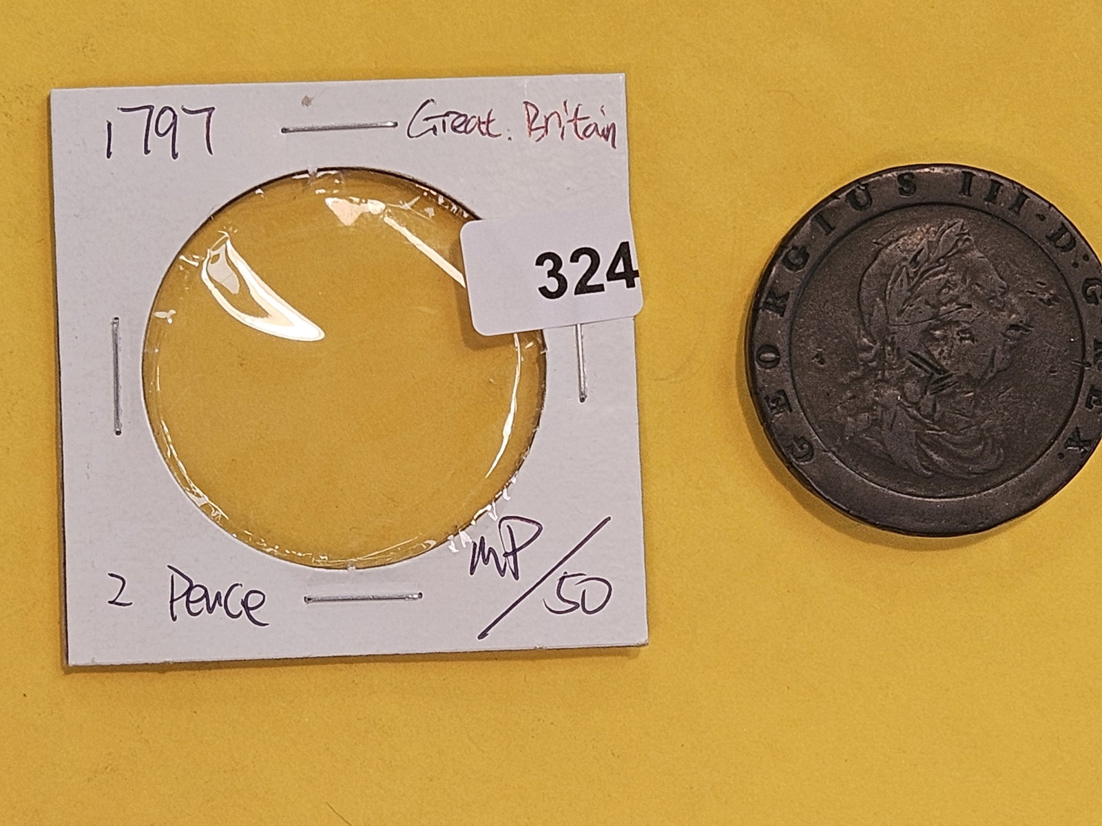 Cart Wheel! 1797 Great Britain 2 pence - 2