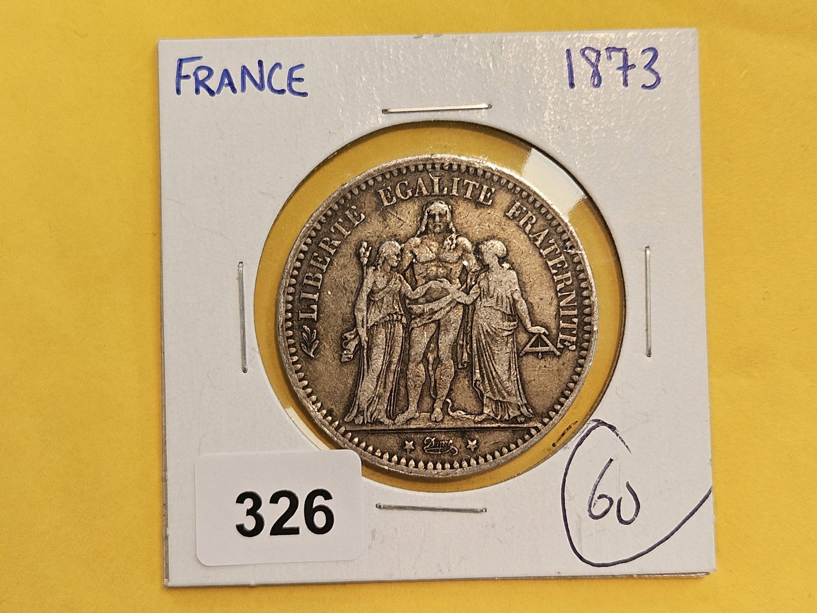 1873 France silver 5 francs - 2