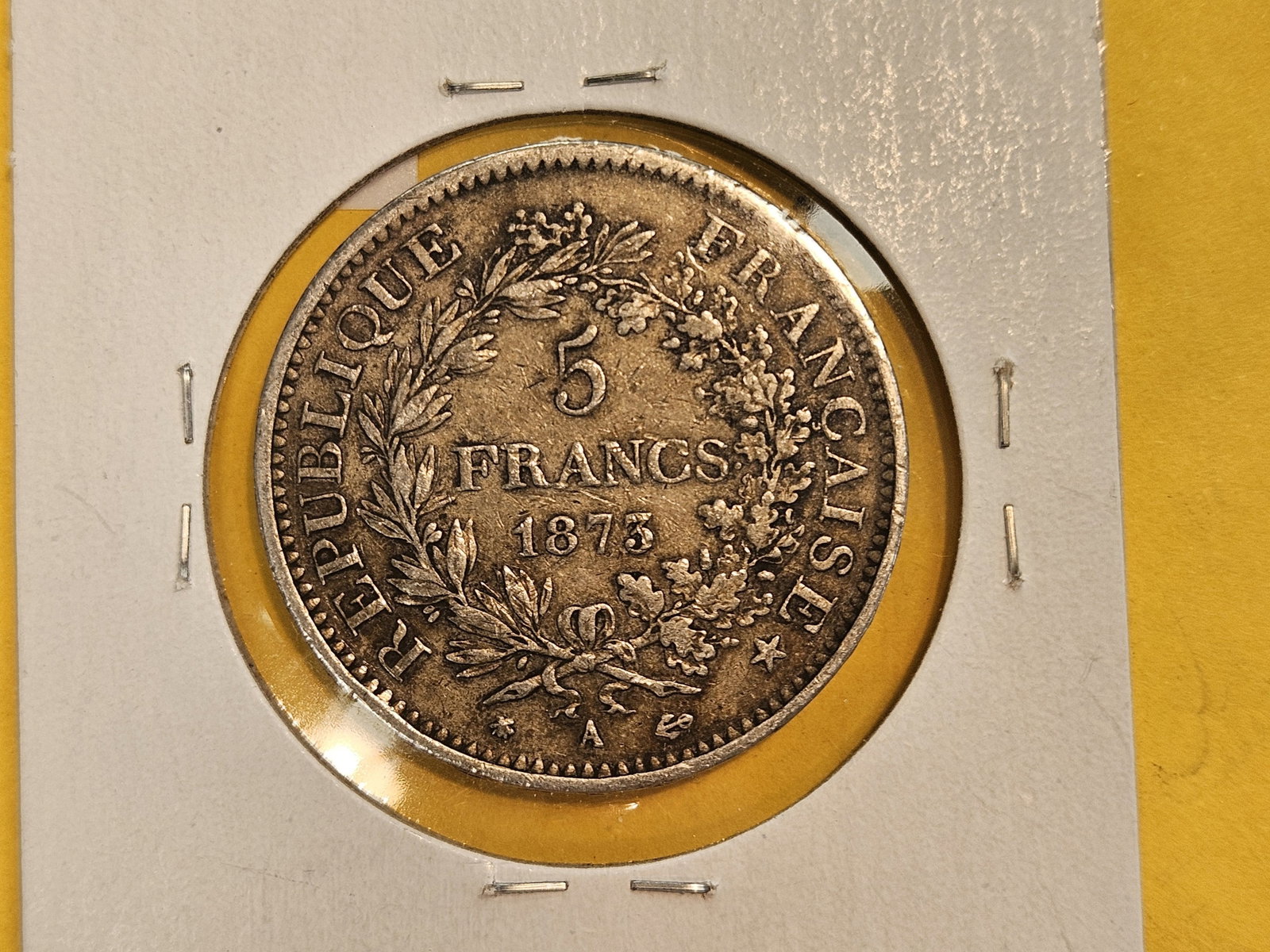1873 France silver 5 francs - 3