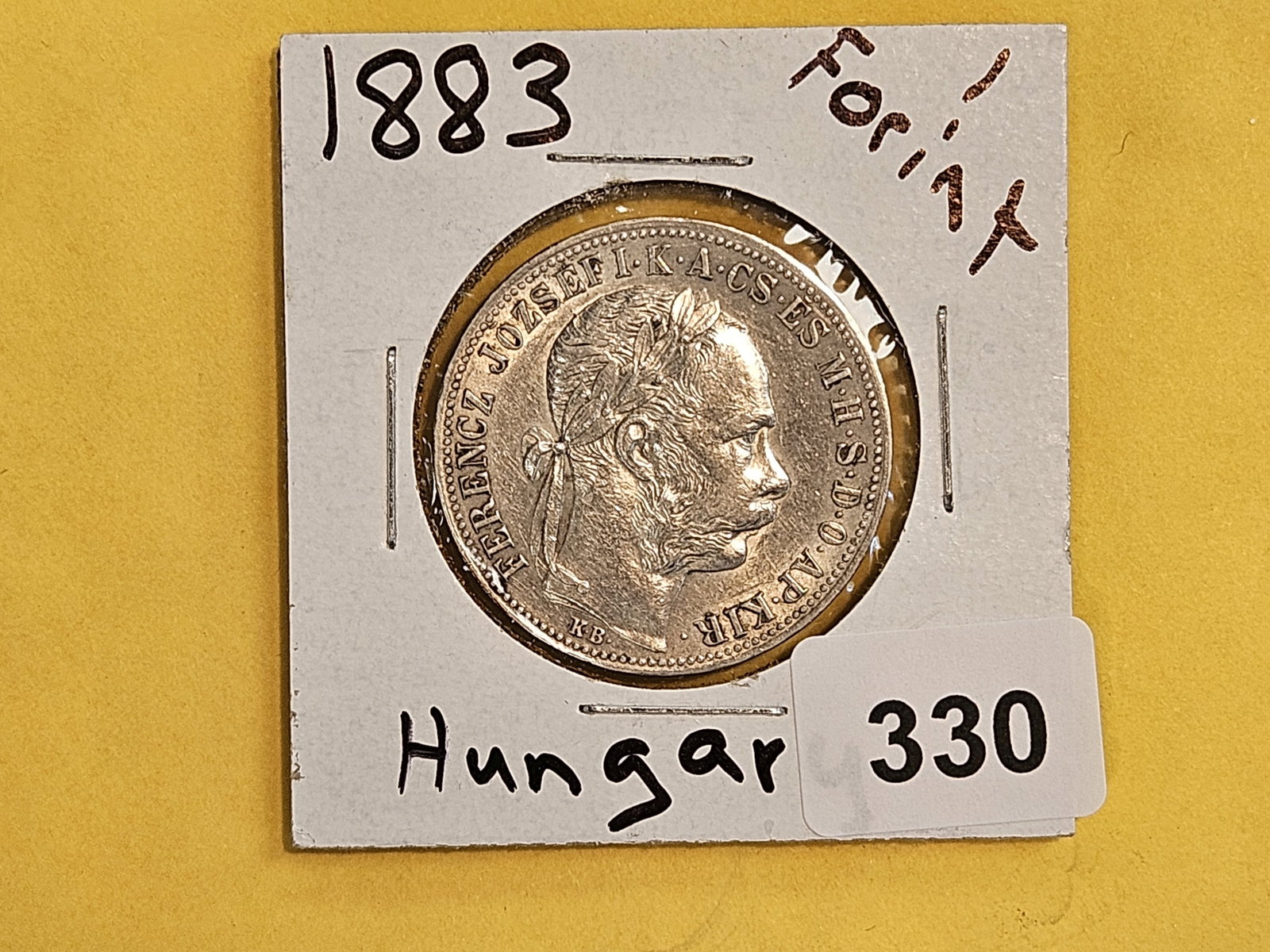 1883 Hungary silver 1 forint - 2