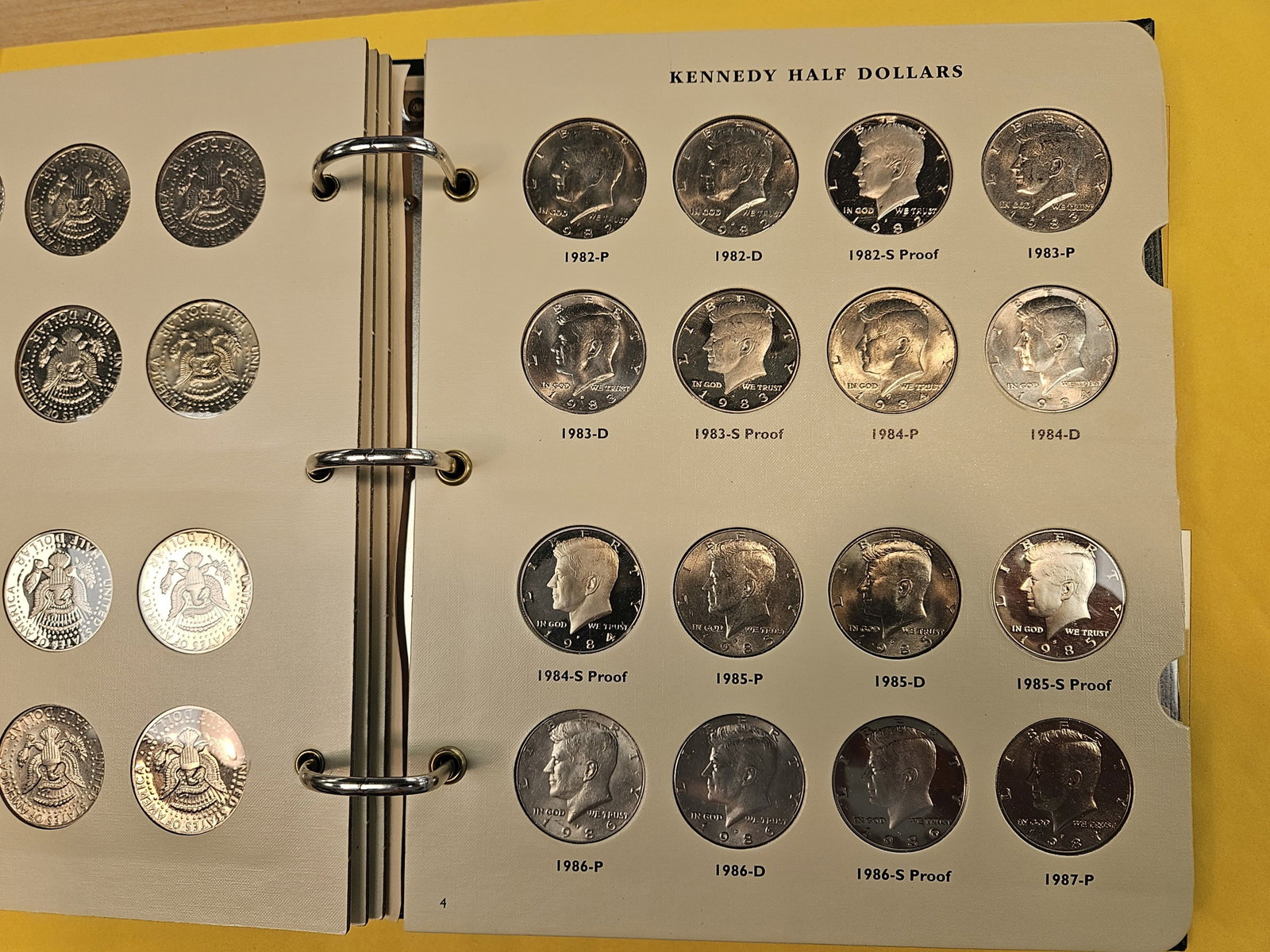 Complete Kennedy Half dollar collection 1964 - 1987 - 9