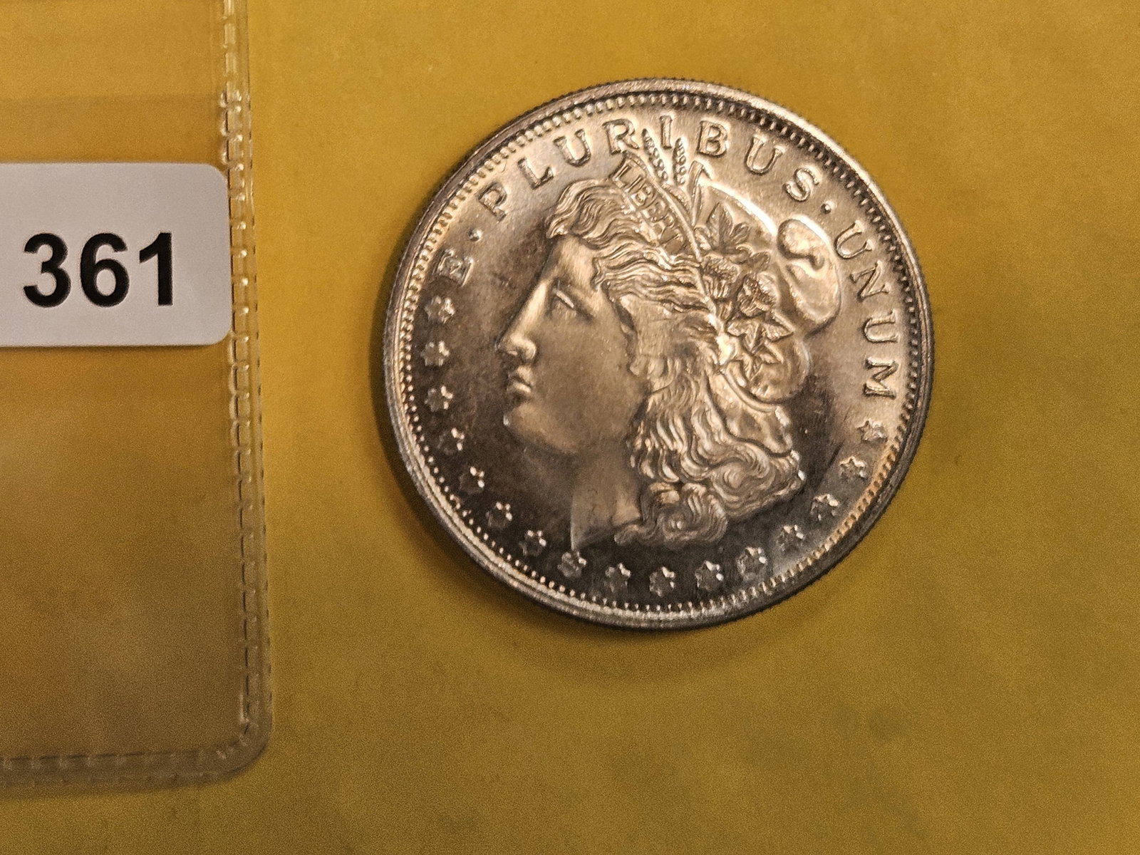 One Troy ounce .999 fine silver art round: Morgan motif