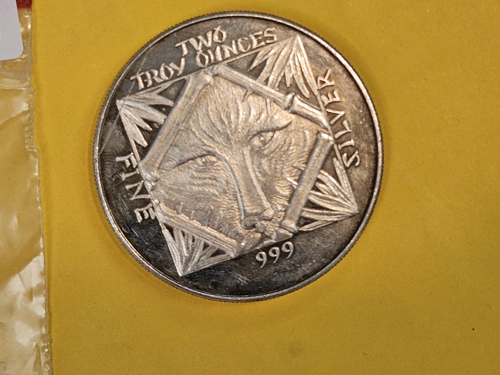 TWO Troy ounce .999 fine silver art round - 2