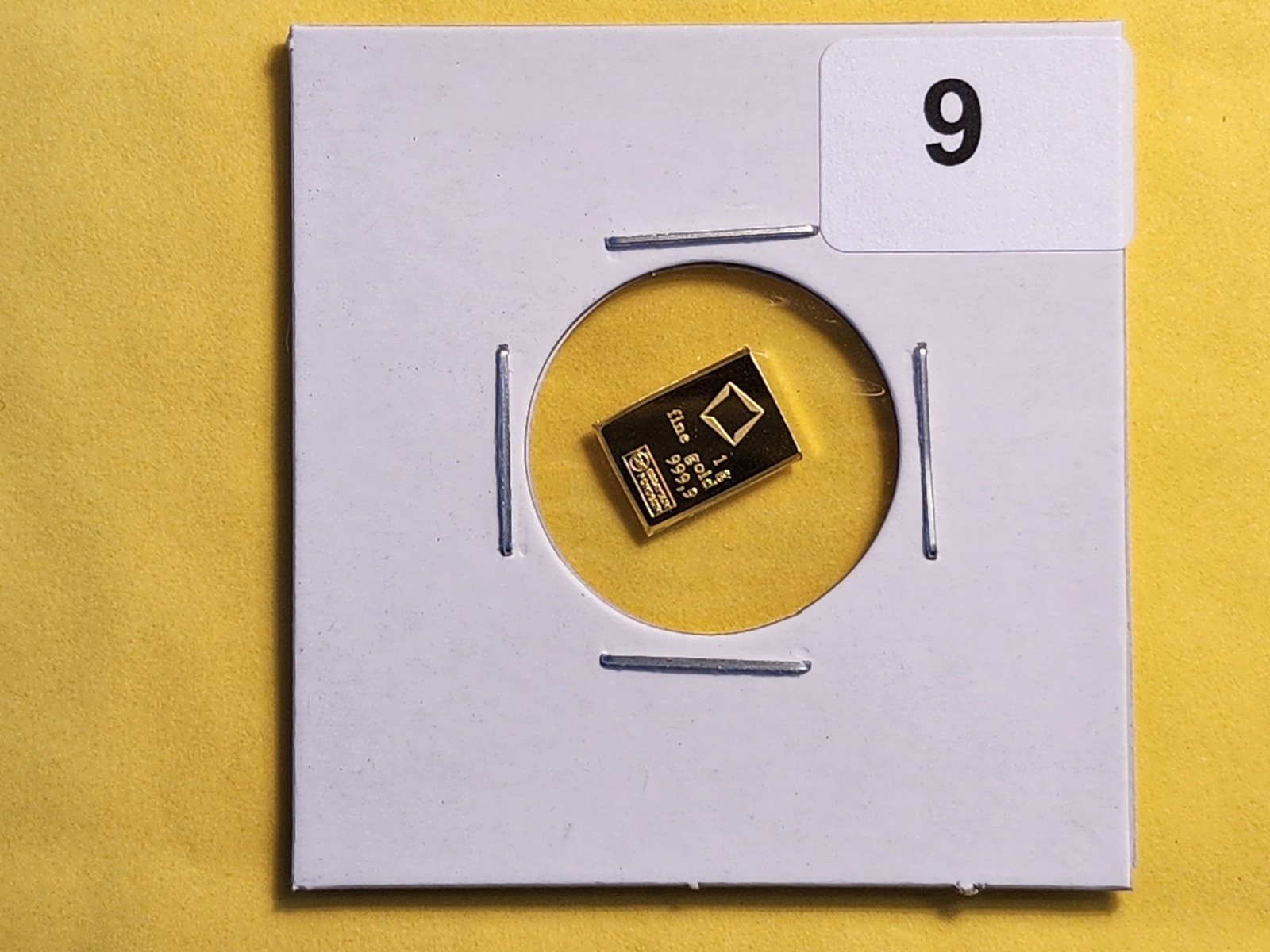 GOLD! Valcambi One Gram .9999 fine gold bar - 2