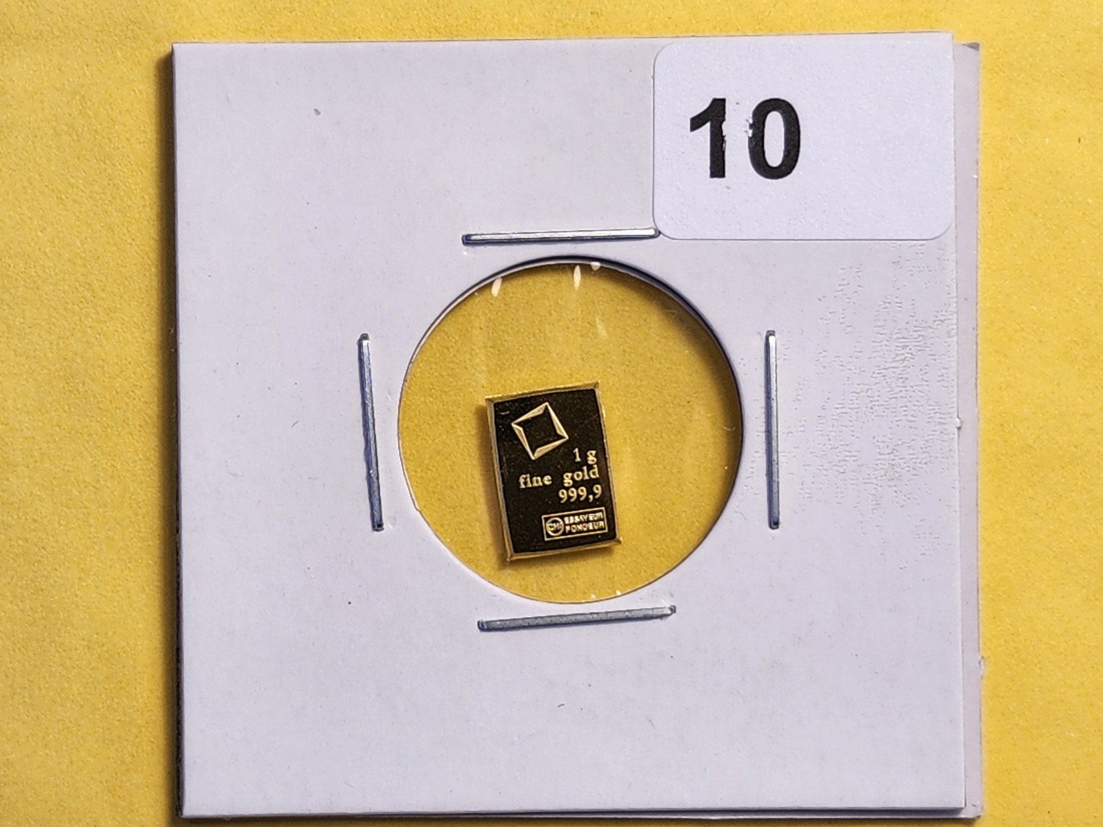 GOLD! Valcambi One Gram .9999 fine gold bar - 2